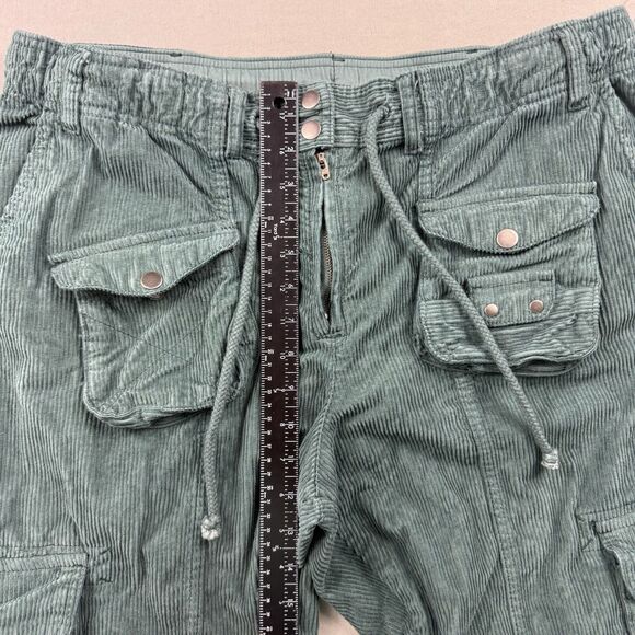 Free People Tahiti Cord Cargo Pants Green Size XL Utility Y2K Grunge Gorpcore - Picture 11 of 13